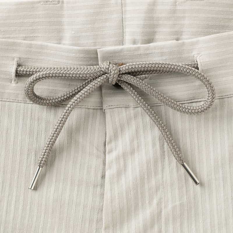 BARNEYS NEW YORK セットアップ ストライプ柄ストレッチショーツ BEIGE