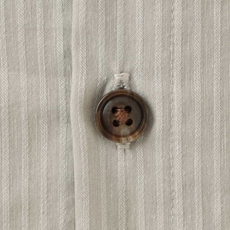 BARNEYS NEW YORK セットアップ ストライプ柄ストレッチカジュアルシャツ BEIGE