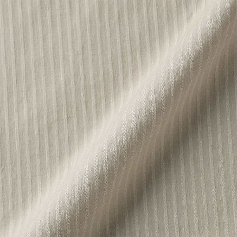 BARNEYS NEW YORK セットアップ ストライプ柄ストレッチカジュアルシャツ BEIGE