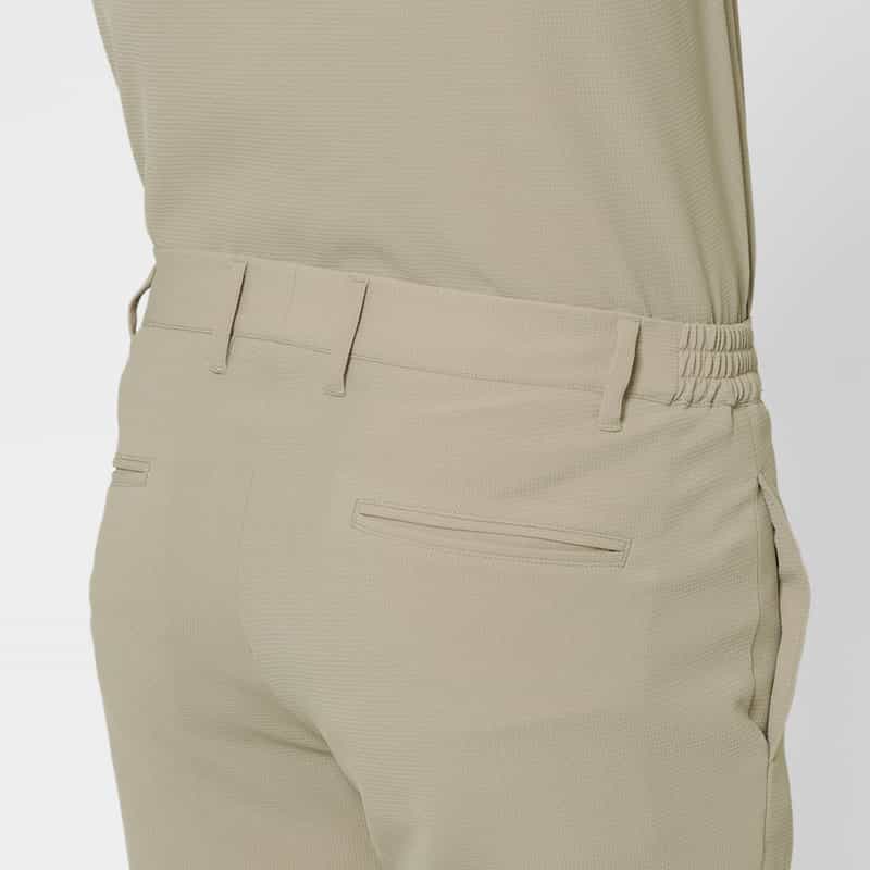 BARNEYS NEW YORK セットアップ ストレッチワッフル素材ショーツ WHITE