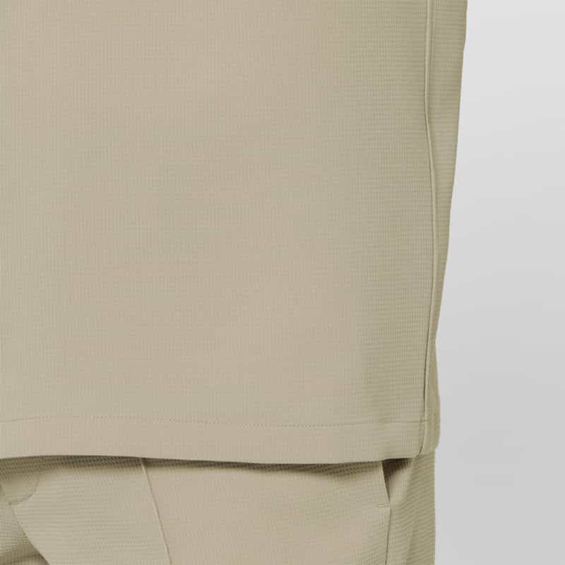 BARNEYS NEW YORK セットアップ ストレッチワッフル素材カジュアルシャツ WHITE