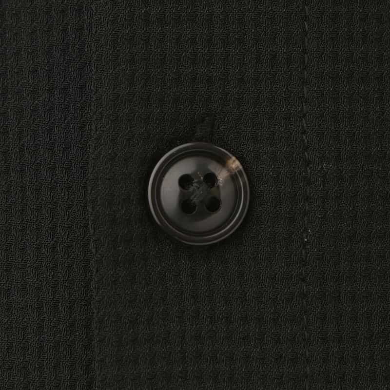 BARNEYS NEW YORK セットアップ ストレッチワッフル素材カジュアルシャツ BLACK