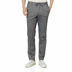 コットン×リネン素材 カジュアルパンツ