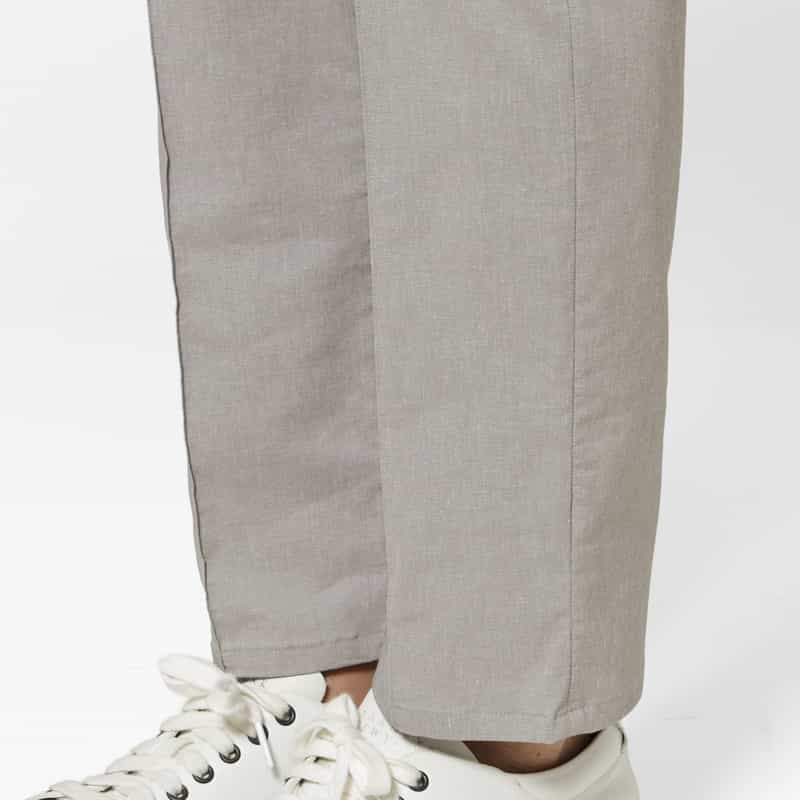 BARNEYS NEW YORK コットン×リネン素材 カジュアルパンツ LIGHT GRAY