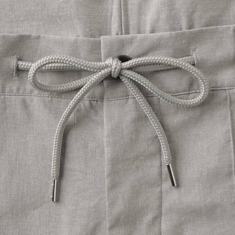 BARNEYS NEW YORK コットン×リネン素材 カジュアルパンツ LIGHT GRAY