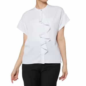 ウォッシャブル ラッフルデザインブラウス