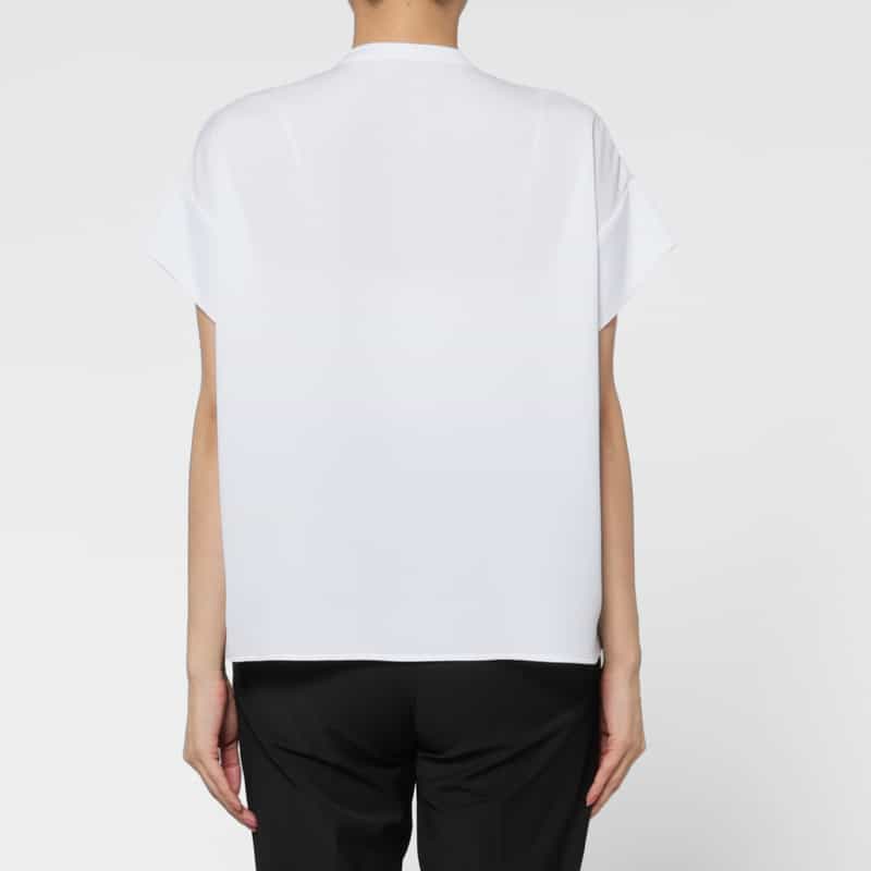 BARNEYS NEW YORK ウォッシャブル ラッフルデザインブラウス OFF WHITE