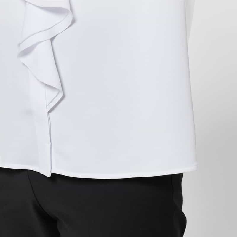 BARNEYS NEW YORK ウォッシャブル ラッフルデザインブラウス OFF WHITE