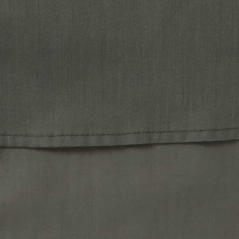 BARNEYS NEW YORK ウォッシャブル バックリボンギャザードレス DARK GRAY