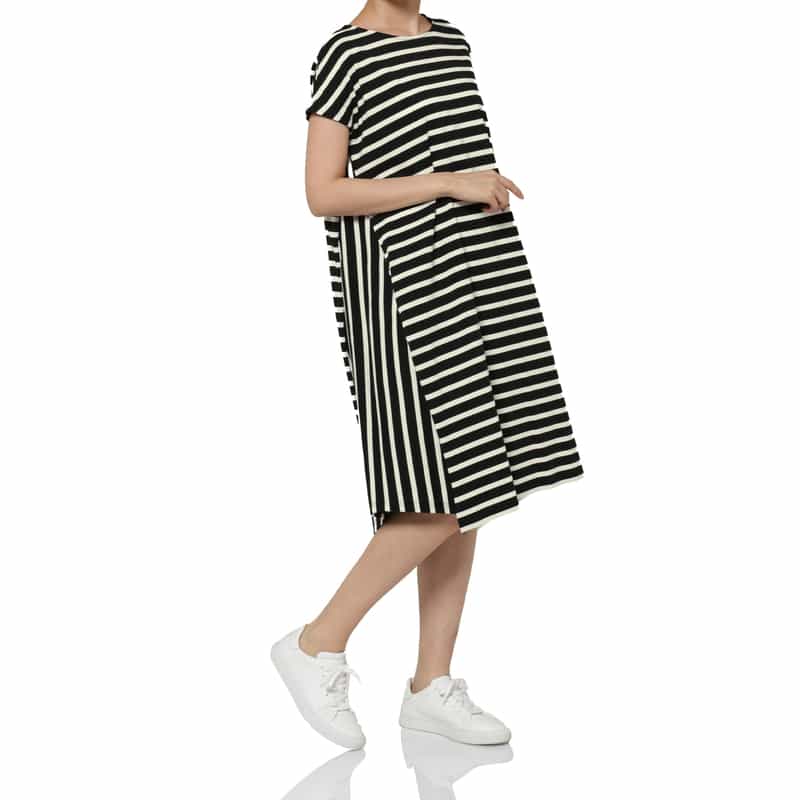 BARNEYS NEW YORK コットン素材 アシンメトリーヘムデザインドレス MULTI COLOR