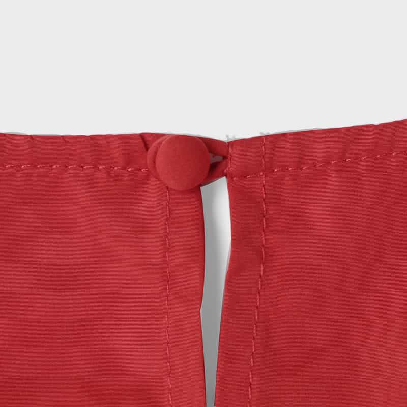 BARNEYS NEW YORK ウォッシャブル フレンチスリーブギャザードレス RED