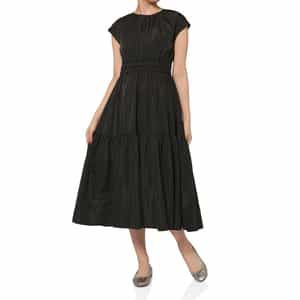 ウォッシャブル フレンチスリーブギャザードレス