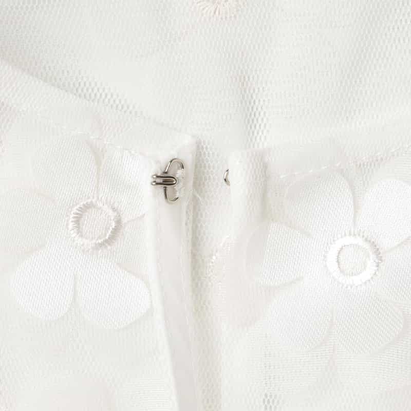 EPINGLER EPINGLER ＜エピングラー＞ フラワーモチーフ シアーカーディガン WHITE