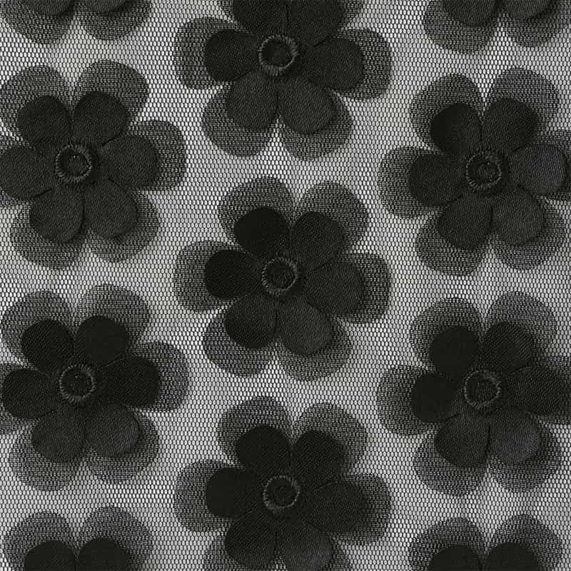 EPINGLER EPINGLER ＜エピングラー＞ フラワーモチーフ シアーカーディガン BLACK