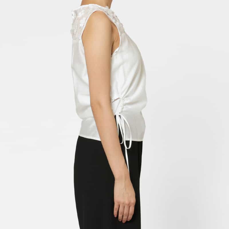 EPINGLER EPINGLER ＜エピングラー＞ フラワーモチーフ ブラウス WHITE