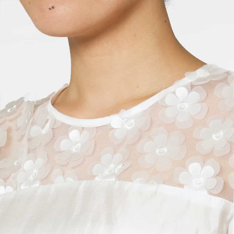 EPINGLER EPINGLER ＜エピングラー＞ フラワーモチーフ ブラウス WHITE