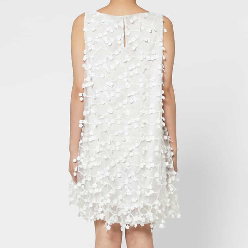 EPINGLER EPINGLER ＜エピングラー＞ エンブロイダリーフラワーデザイン ドレス WHITE