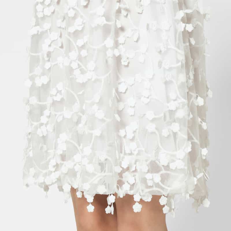 EPINGLER EPINGLER ＜エピングラー＞ エンブロイダリーフラワーデザイン ドレス WHITE