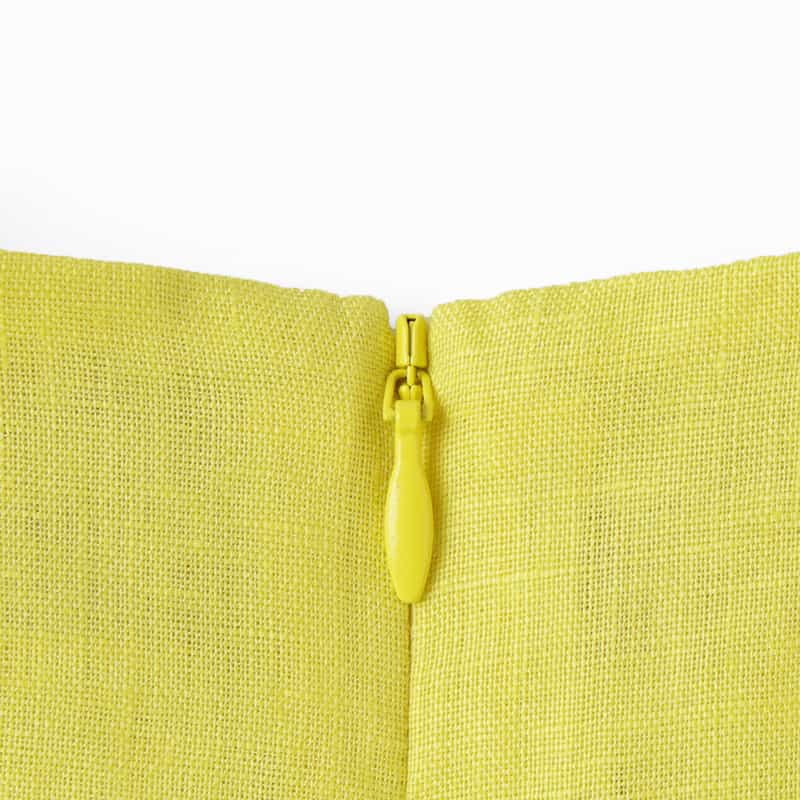 BARNEYS NEW YORK リネン素材ロングドレス （ペチコート付き） YELLOW