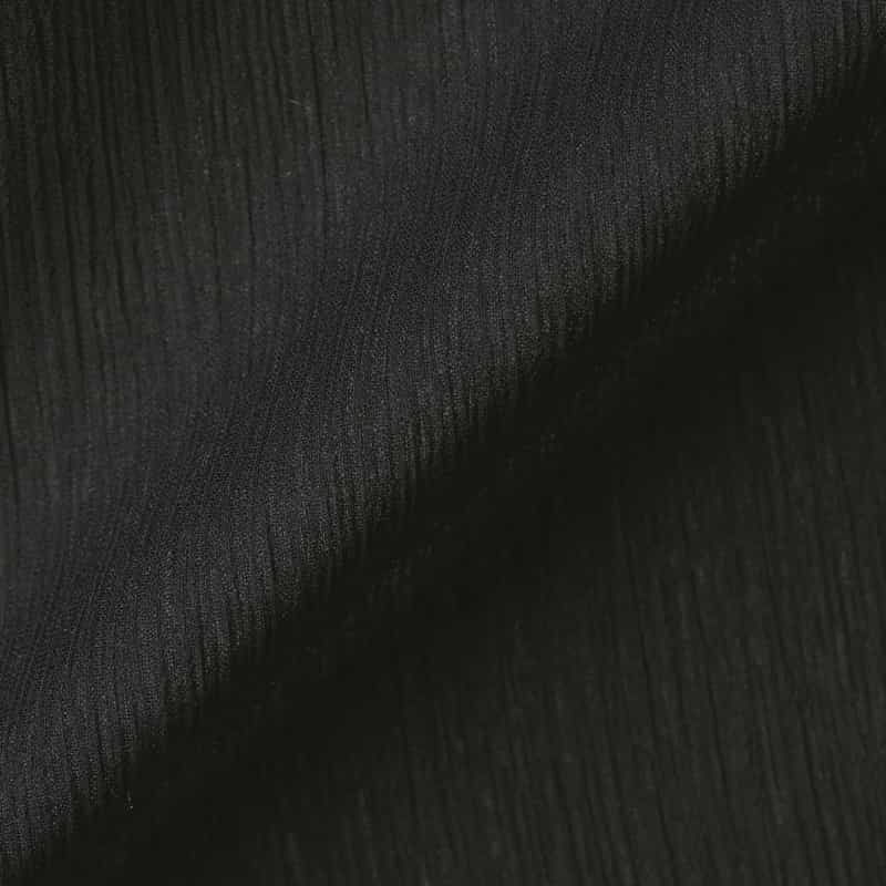 BARNEYS NEW YORK ウォッシャブル 楊柳素材ボウタイブラウス （インナーキャミソール付き） BLACK