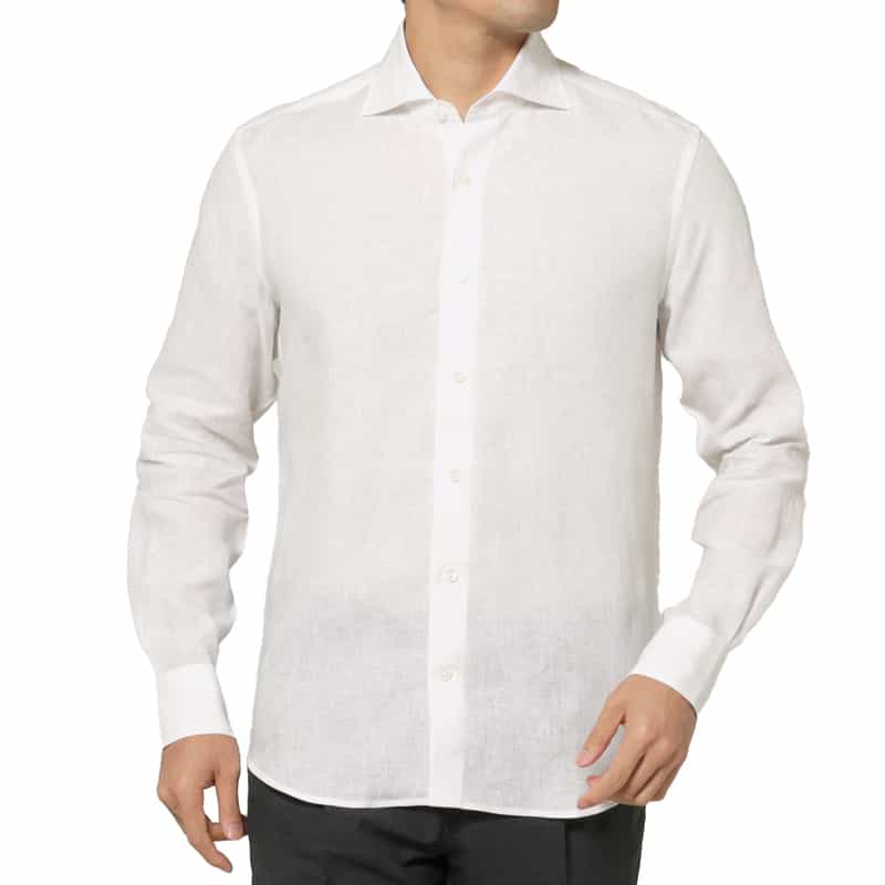 BARNEYS NEW YORK リネンシャツ WHITE