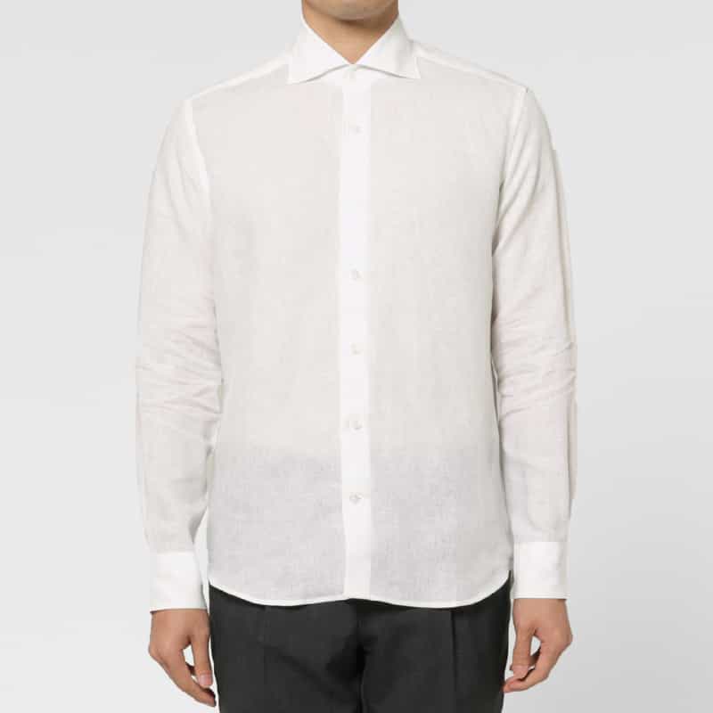 BARNEYS NEW YORK リネンシャツ WHITE