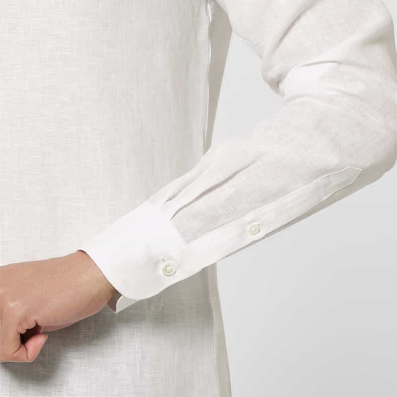 BARNEYS NEW YORK リネンシャツ WHITE