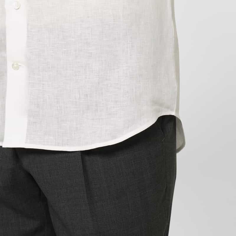 BARNEYS NEW YORK リネンシャツ WHITE