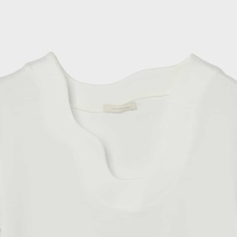KANAKO SAKAI KANAKO SAKAI＜カナコ サカイ＞ デザインネックTシャツ WHITE