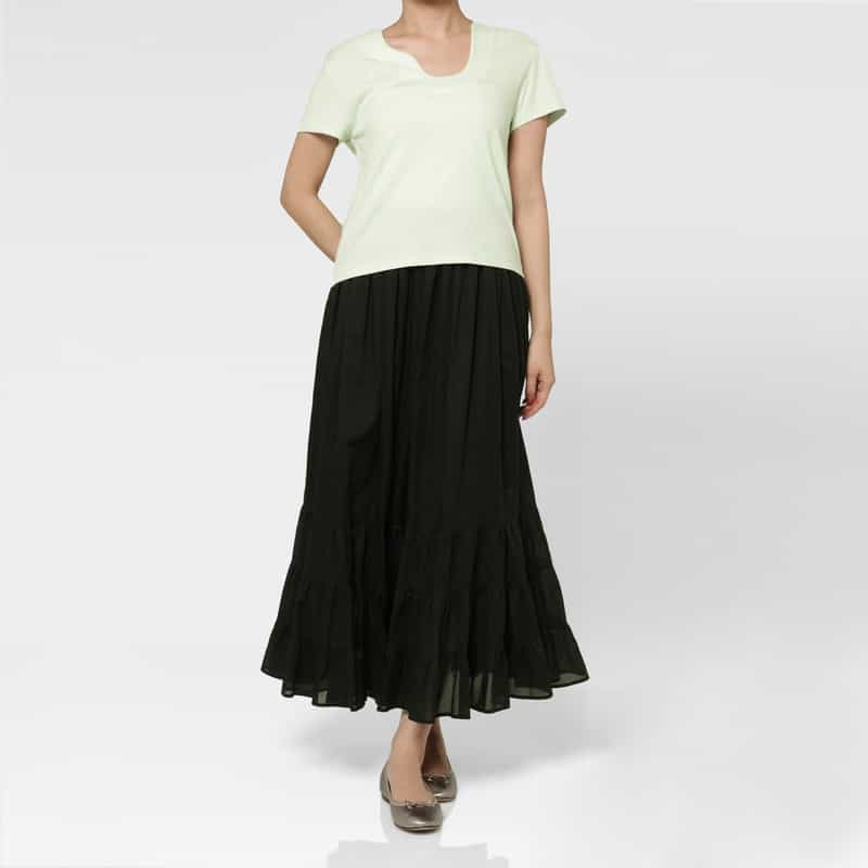 KANAKO SAKAI KANAKO SAKAI＜カナコ サカイ＞ デザインネックTシャツ LIGHT GREEN