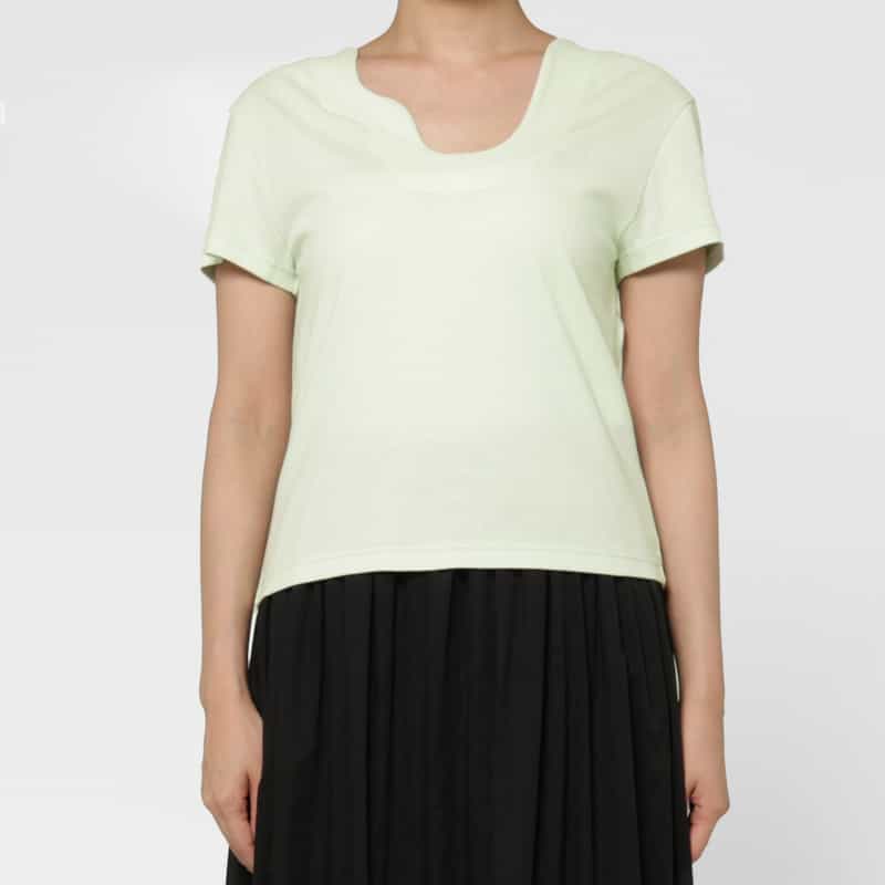 KANAKO SAKAI KANAKO SAKAI＜カナコ サカイ＞ デザインネックTシャツ LIGHT GREEN