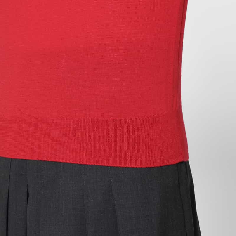 AMOMENTO AMOMENTO ＜アモーメント＞ Vネックウールニットプルオーバー RED