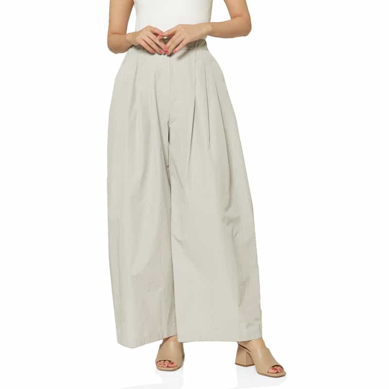 AMOMENTO AMOMENTO ＜アモーメント＞ フロントタックデザイン ワイドパンツ GRAY