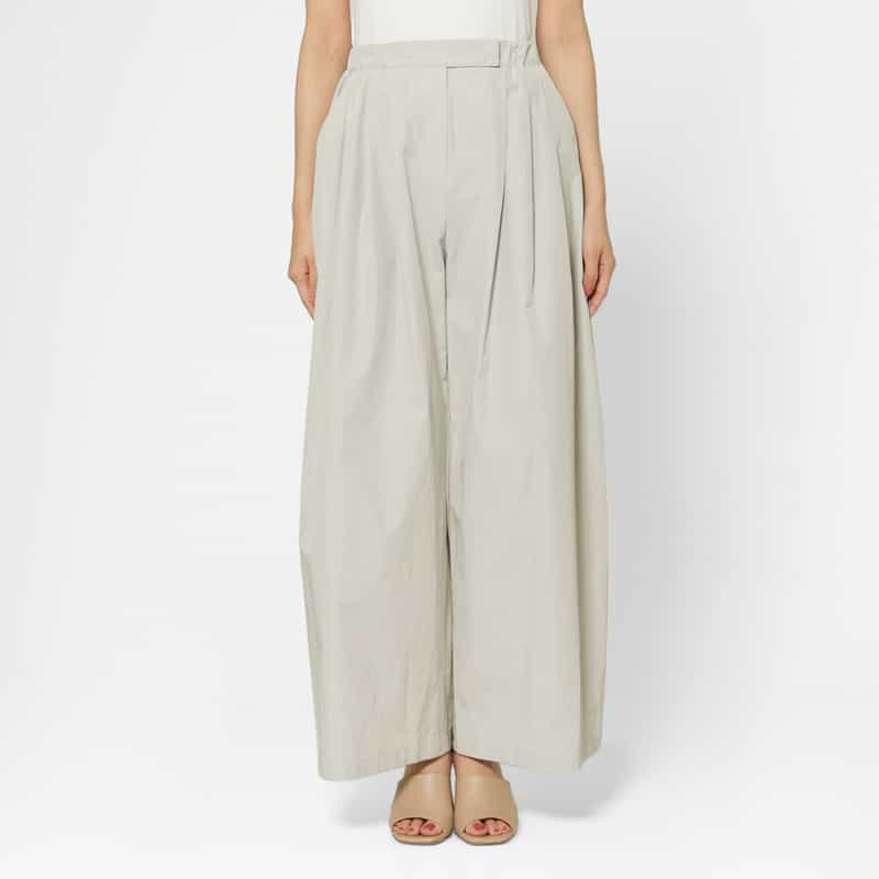 AMOMENTO AMOMENTO ＜アモーメント＞ フロントタックデザイン ワイドパンツ GRAY