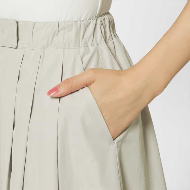 AMOMENTO AMOMENTO ＜アモーメント＞ フロントタックデザイン ワイドパンツ GRAY