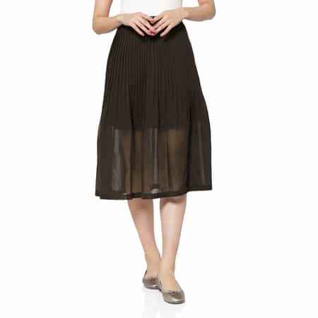 AMOMENTO ＜アモーメント＞ シアー素材プリーツスカート