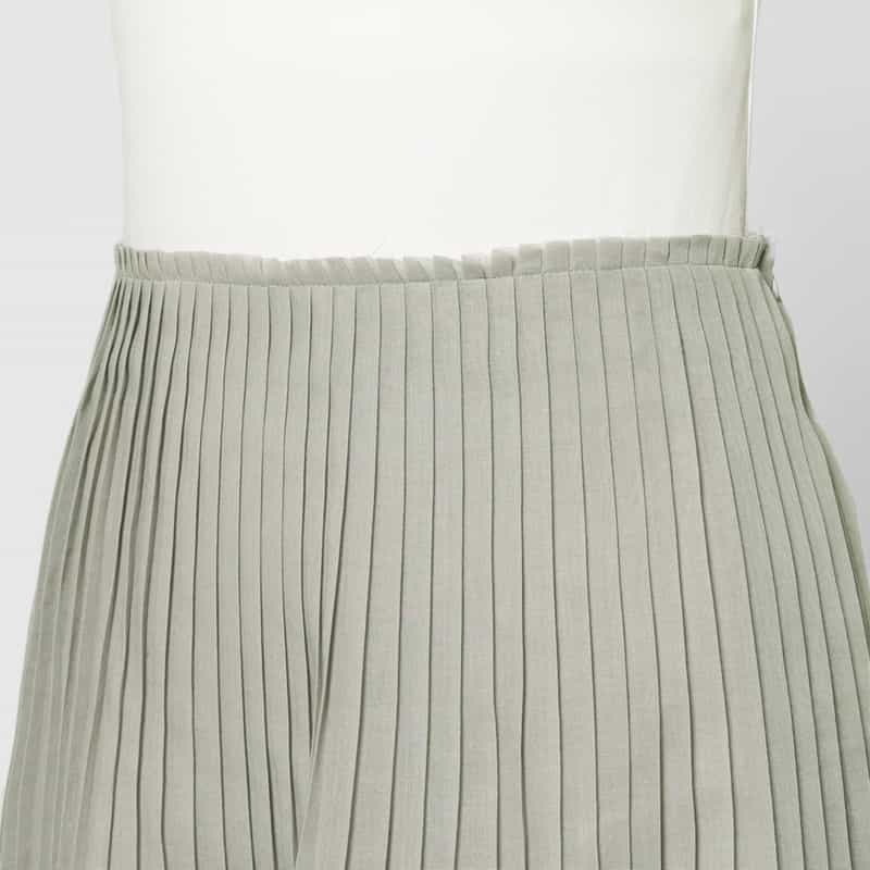 AMOMENTO AMOMENTO ＜アモーメント＞ シアー素材プリーツスカート GRAY