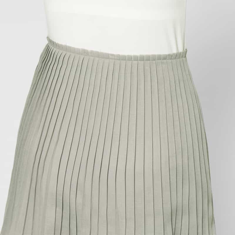 AMOMENTO AMOMENTO ＜アモーメント＞ シアー素材プリーツスカート GRAY