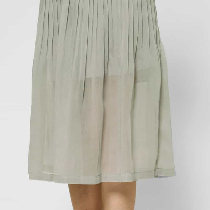 AMOMENTO AMOMENTO ＜アモーメント＞ シアー素材プリーツスカート GRAY