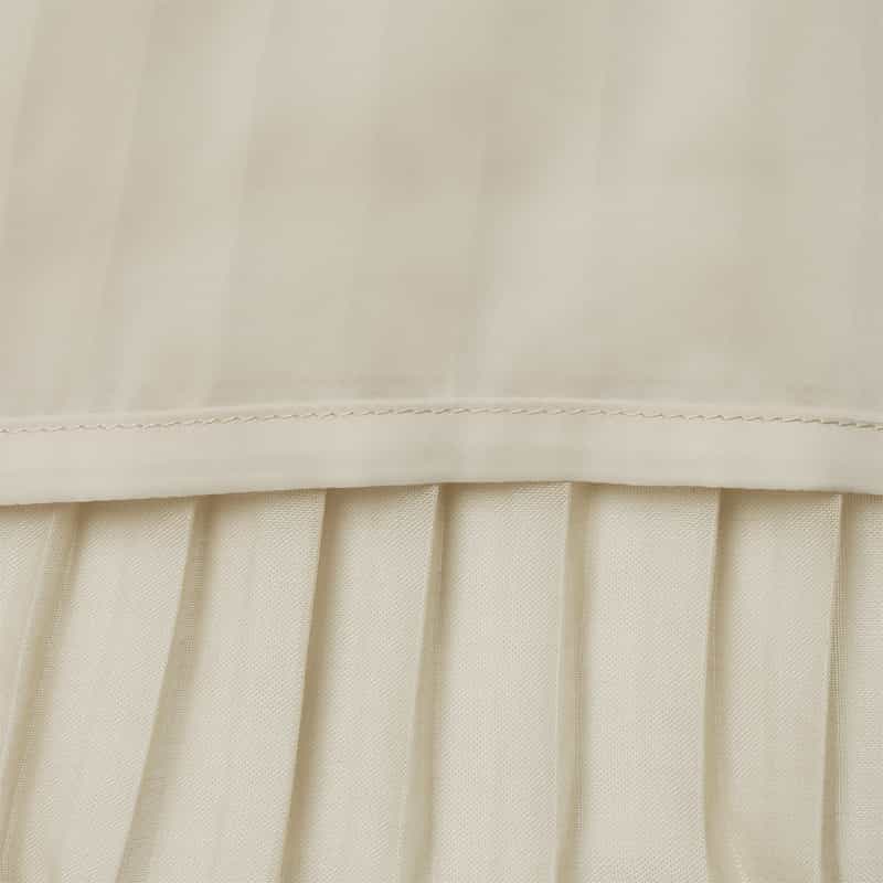 AMOMENTO AMOMENTO ＜アモーメント＞ シアー素材プリーツドレス BEIGE