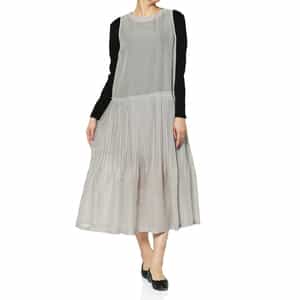 AMOMENTO ＜アモーメント＞ シアー素材プリーツドレス