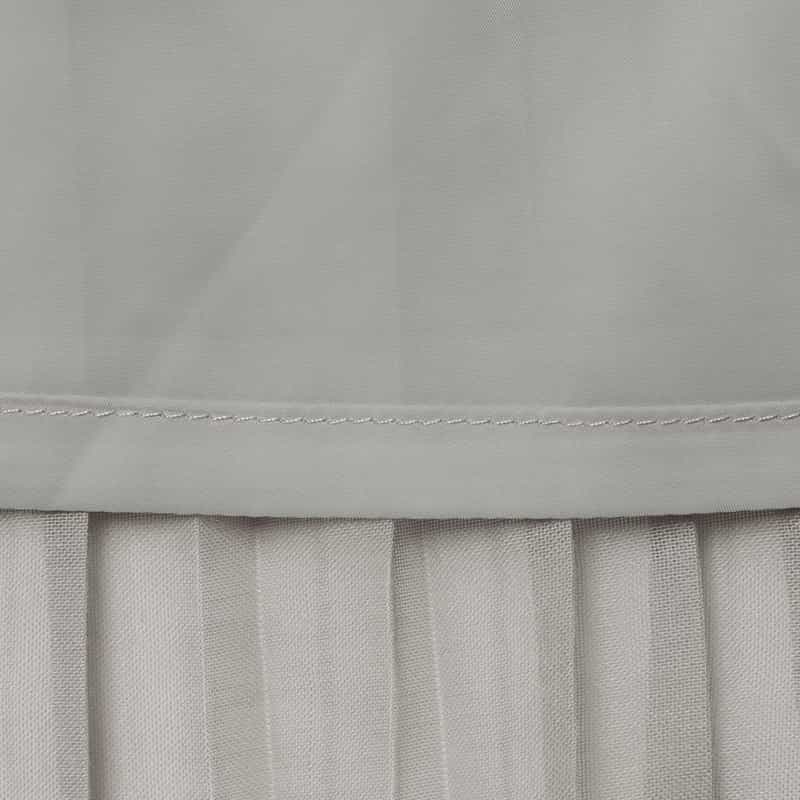 AMOMENTO AMOMENTO ＜アモーメント＞ シアー素材プリーツドレス GRAY