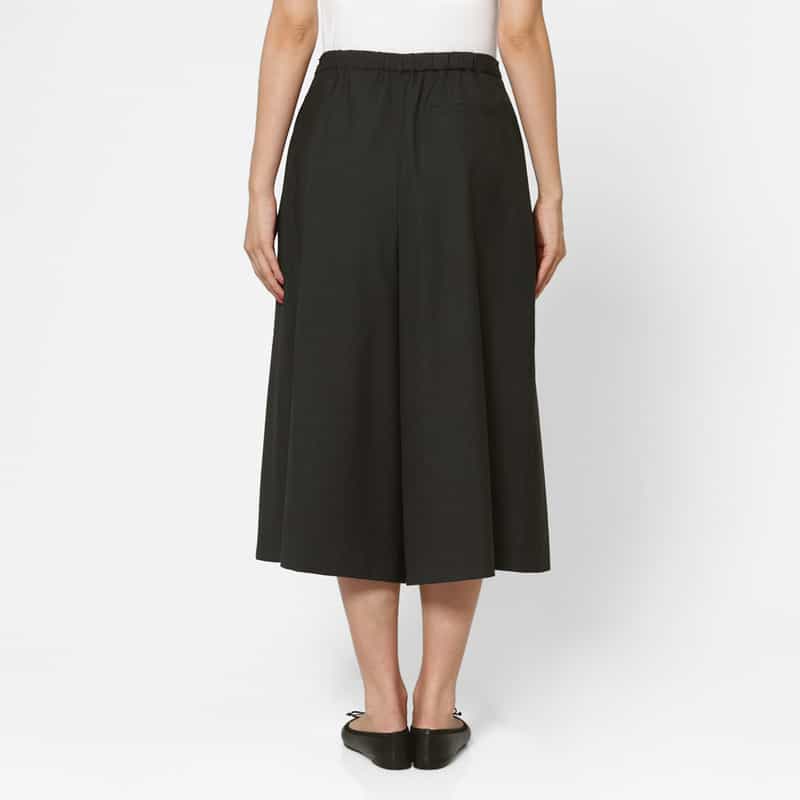 AMOMENTO AMOMENTO ＜アモーメント＞ フロントタックデザイン ワイドキュロットパンツ GRAY