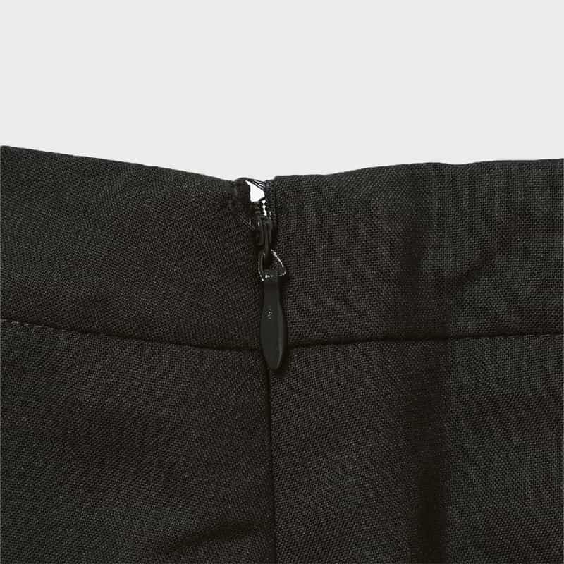 AMOMENTO AMOMENTO ＜アモーメント＞ フロントタックデザイン ワイドキュロットパンツ GRAY