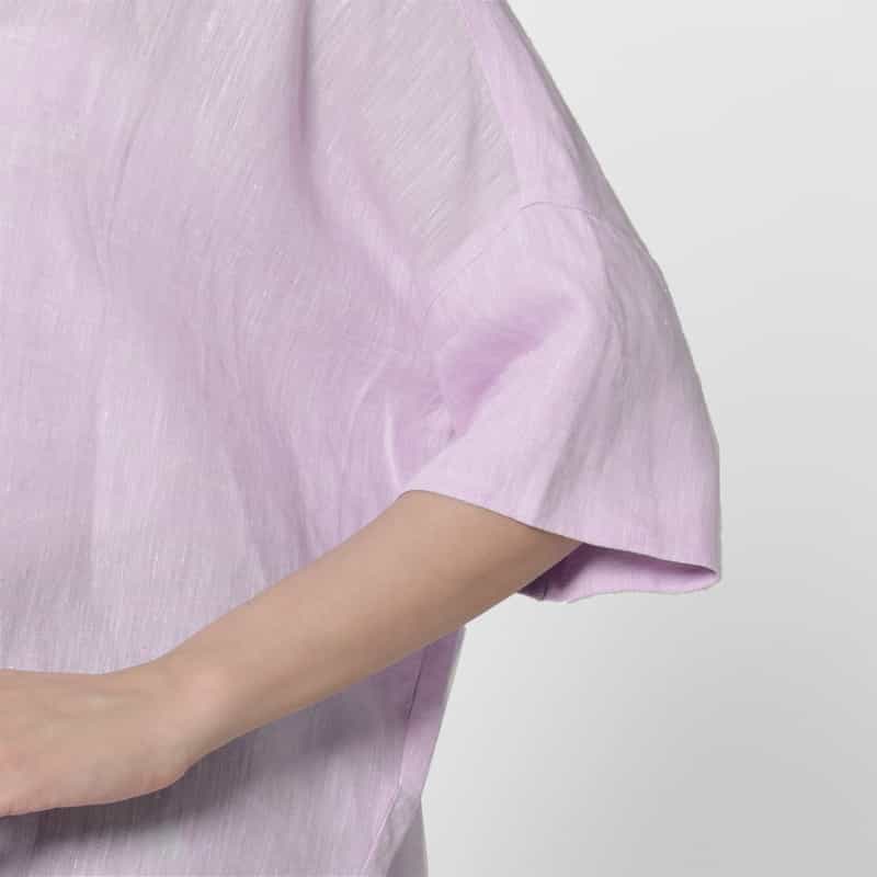 ROBERT FRIEDMAN ROBERT FRIEDMAN ＜ロベルト フリッドマン＞ ハーフスリーブ リネンシャツ PINK