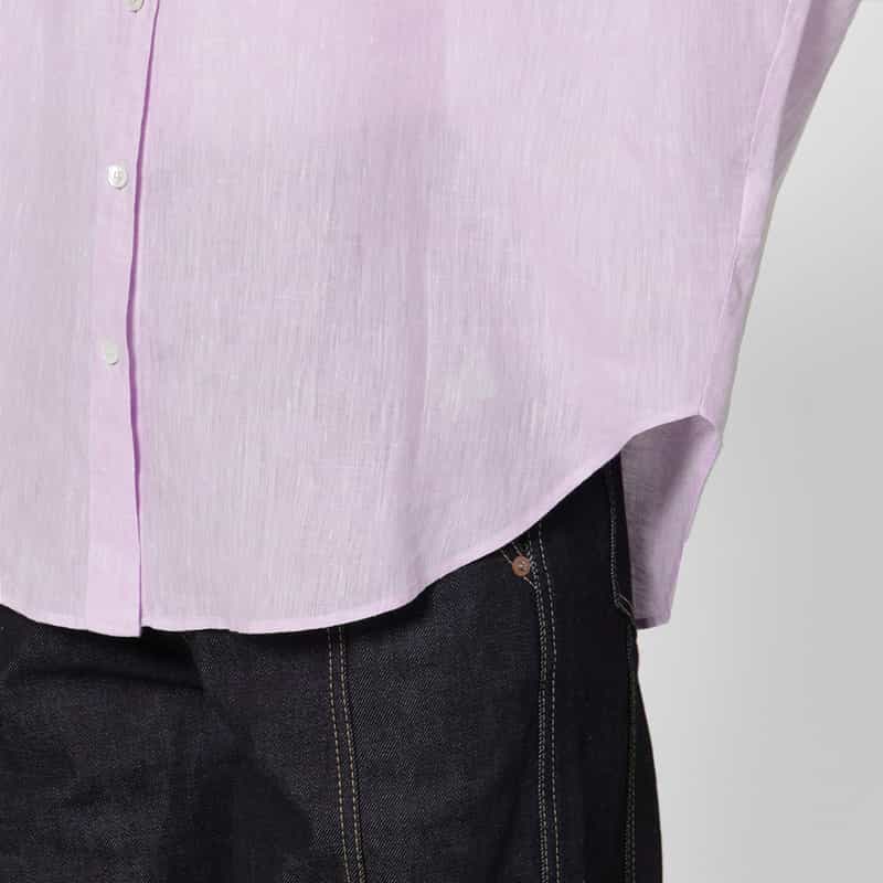 ROBERT FRIEDMAN ROBERT FRIEDMAN ＜ロベルト フリッドマン＞ ハーフスリーブ リネンシャツ PINK