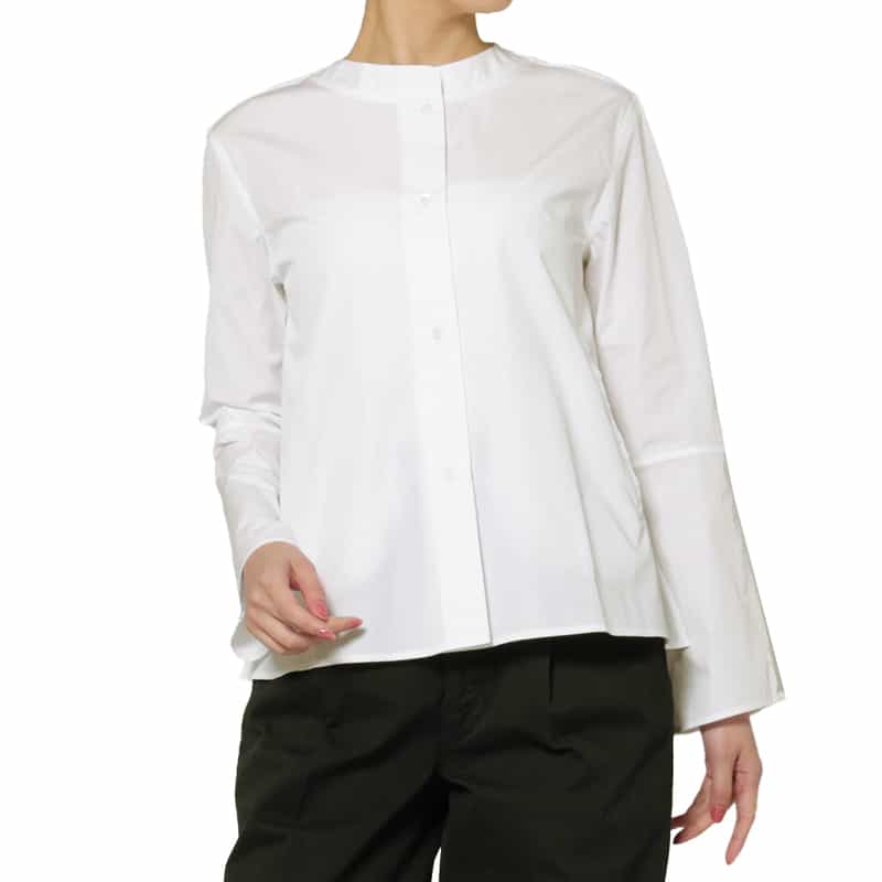 ROBERT FRIEDMAN ROBERT FRIEDMAN ＜ロベルト フリッドマン＞ ロングスリーブ スタンドカラーシャツ WHITE