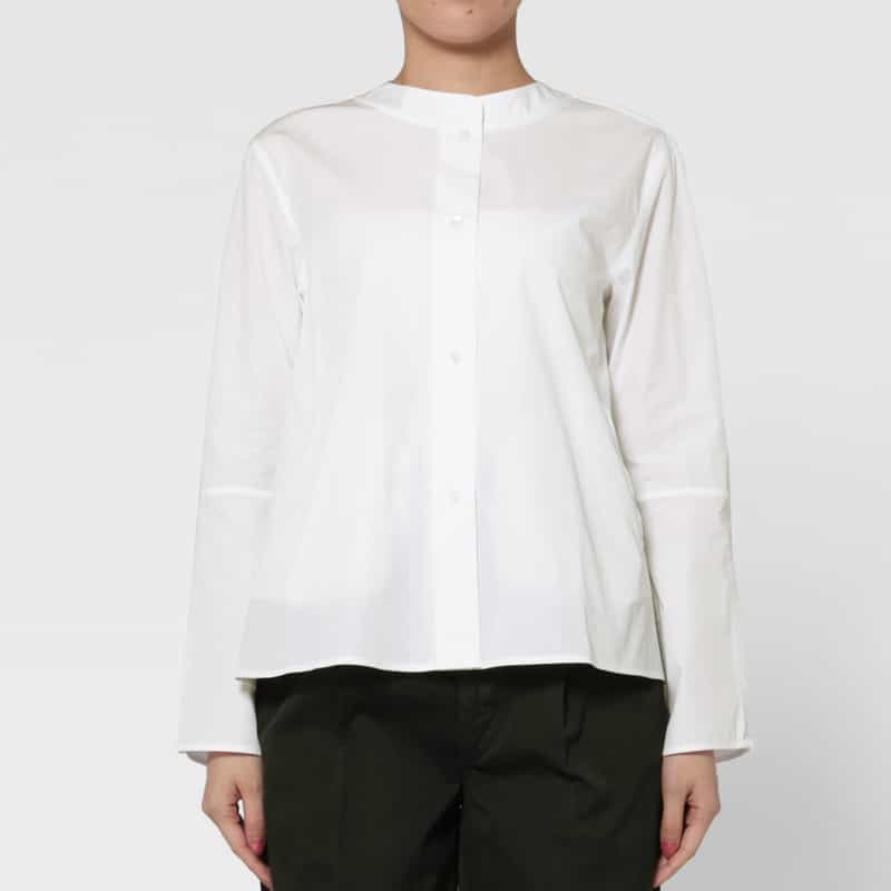 ROBERT FRIEDMAN ROBERT FRIEDMAN ＜ロベルト フリッドマン＞ ロングスリーブ スタンドカラーシャツ WHITE