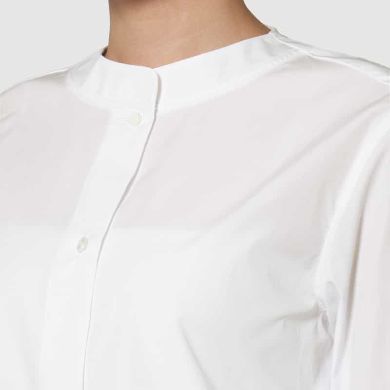 ROBERT FRIEDMAN ROBERT FRIEDMAN ＜ロベルト フリッドマン＞ ロングスリーブ スタンドカラーシャツ WHITE