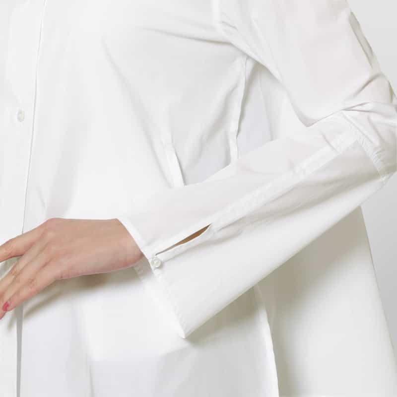 ROBERT FRIEDMAN ROBERT FRIEDMAN ＜ロベルト フリッドマン＞ ロングスリーブ スタンドカラーシャツ WHITE